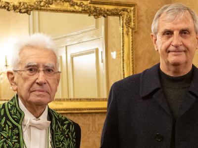 Claude Gamel (right) with André Vacheron, Academy President for 2021 - Copyright Juliette Agnel