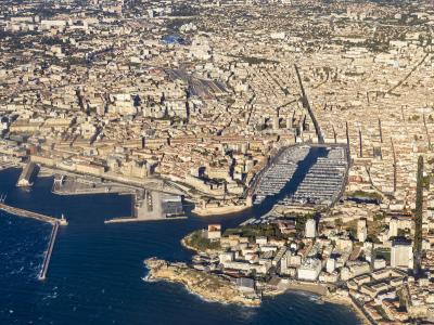 Vue aérienne du Vieux Port - Marseille
